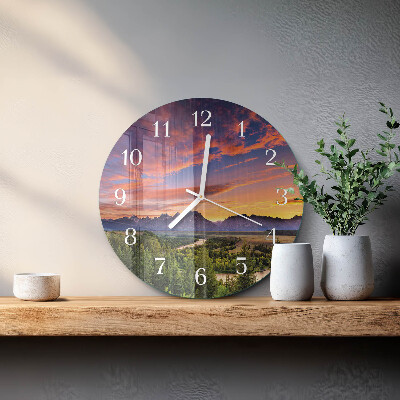Reloj de pared redondo Paisaje