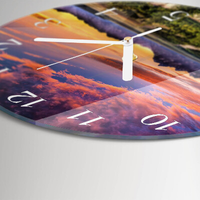 Reloj de pared redondo Paisaje