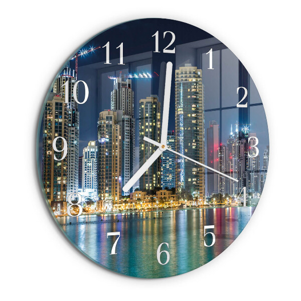 Reloj de pared redondo Noche en la ciudad