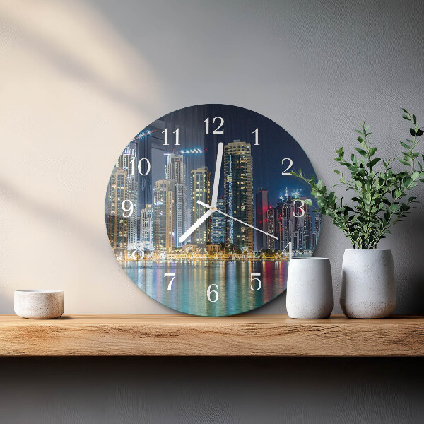 Reloj de pared redondo Noche en la ciudad