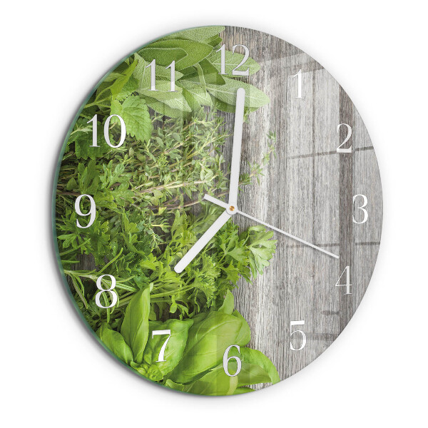 Reloj de pared redondo Hierbas