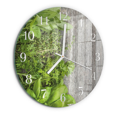 Reloj de pared redondo Hierbas
