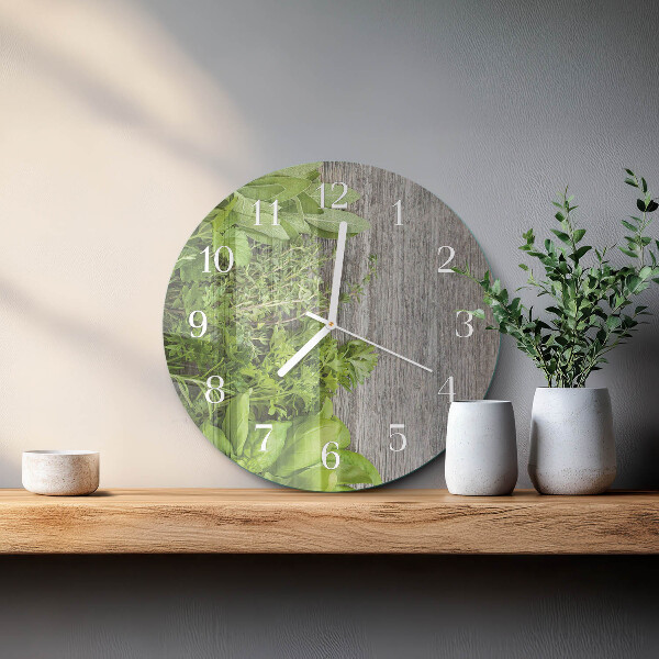 Reloj de pared redondo Hierbas