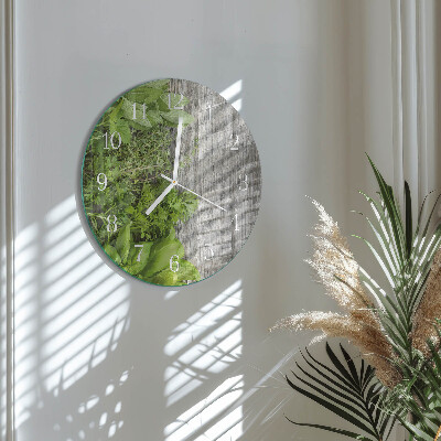 Reloj de pared redondo Hierbas