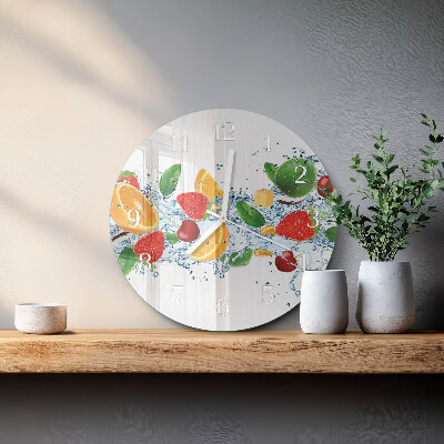 Reloj de pared redondo Fruta