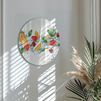 Reloj de pared redondo Fruta