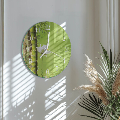 Reloj de pared redondo Bambú