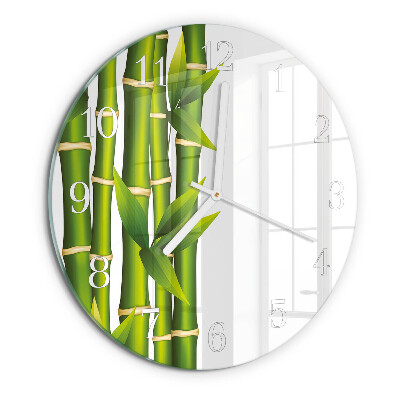 Reloj de pared redondo Bambú