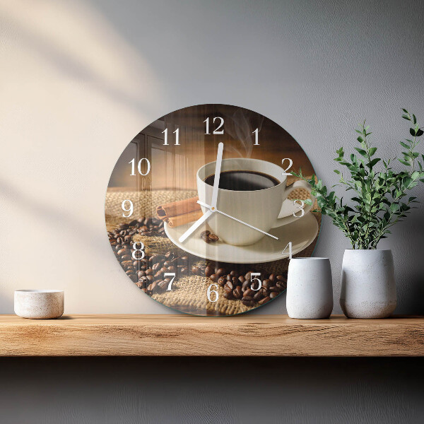 Reloj de pared redondo Café