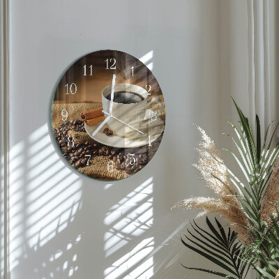 Reloj de pared redondo Café