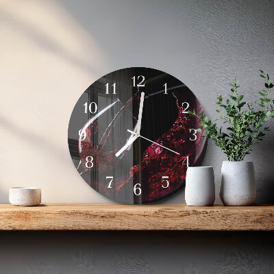 Reloj de pared redondo Vino