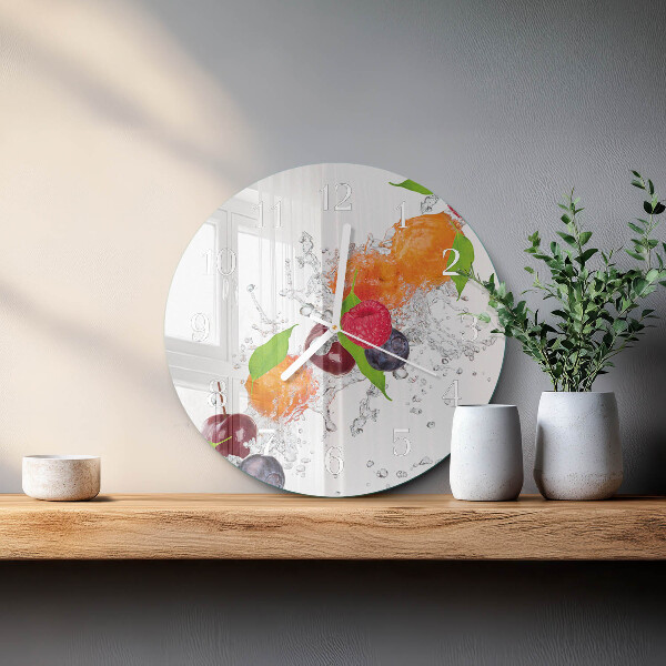 Reloj de pared redondo Fruta