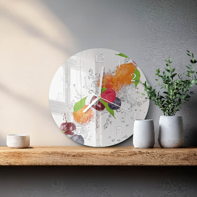 Reloj de pared redondo Fruta