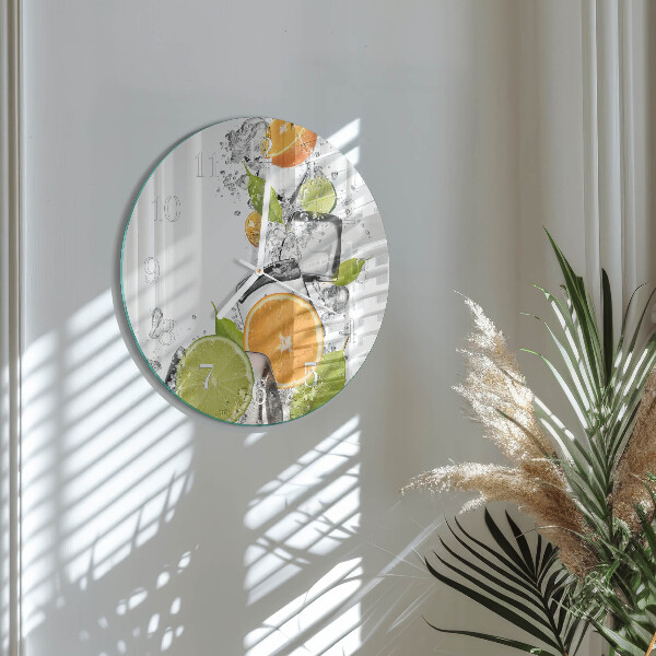 Reloj de pared redondo Frutas cítricas