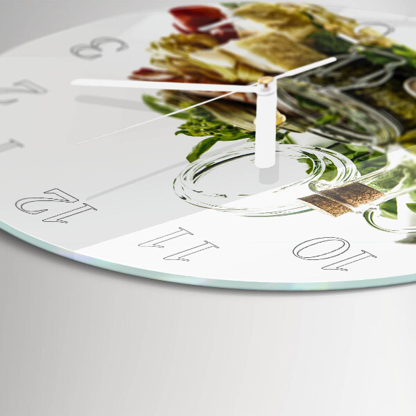 Reloj de pared redondo Pasta con aceite