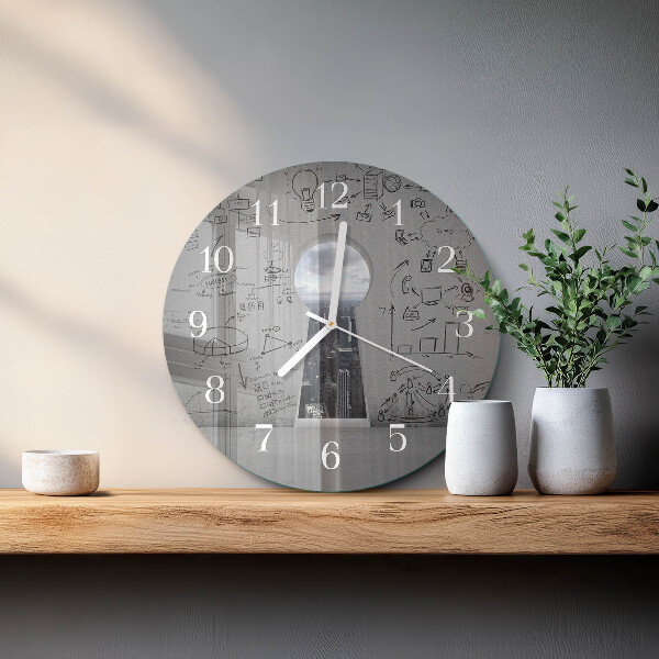 Reloj de pared redondo Ojo de cerradura
