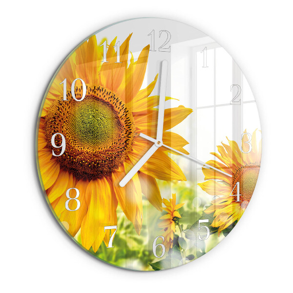 Reloj de pared redondo Girasol