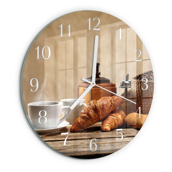 Reloj de pared redondo Croissants