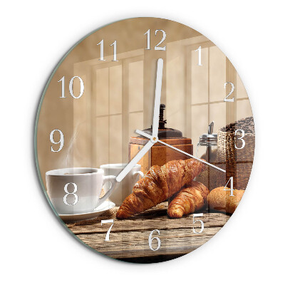 Reloj de pared redondo Croissants