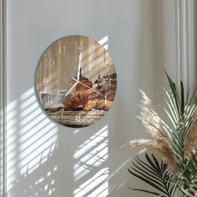 Reloj de pared redondo Croissants