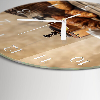 Reloj de pared redondo Croissants