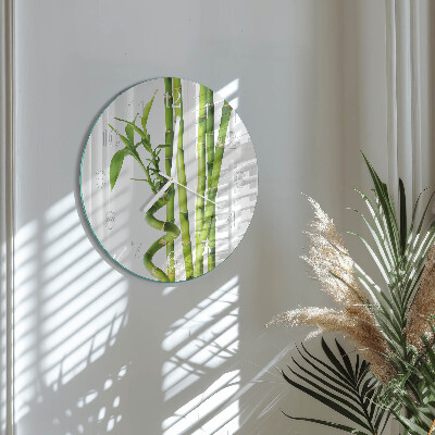 Reloj de pared redondo Bambú