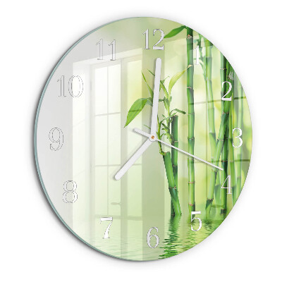 Reloj de pared redondo Bambú