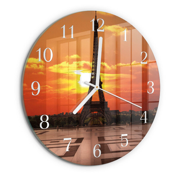 Reloj de pared redondo Torre Eiffel