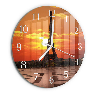 Reloj de pared redondo Torre Eiffel
