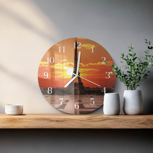 Reloj de pared redondo Torre Eiffel