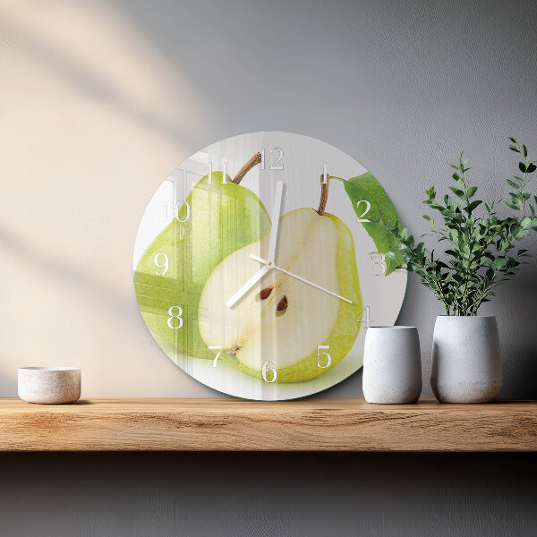 Reloj de pared redondo peras