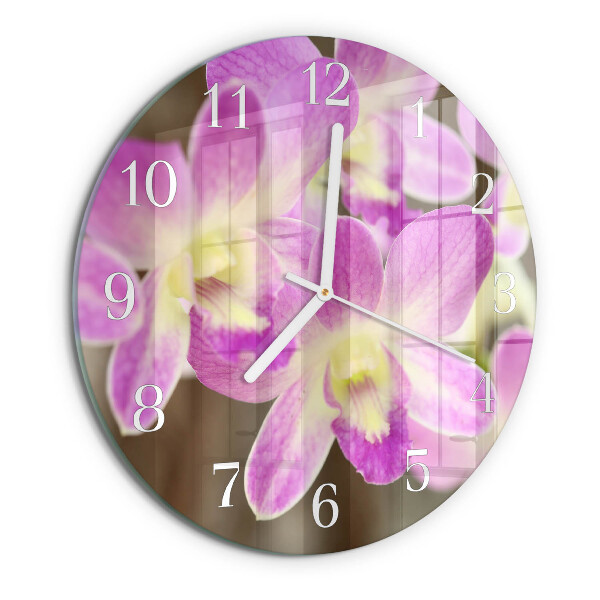 Reloj de pared redondo Flores