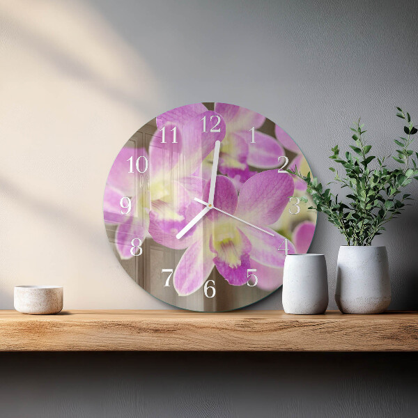 Reloj de pared redondo Flores