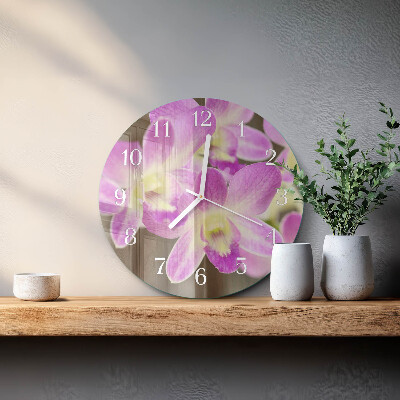 Reloj de pared redondo Flores