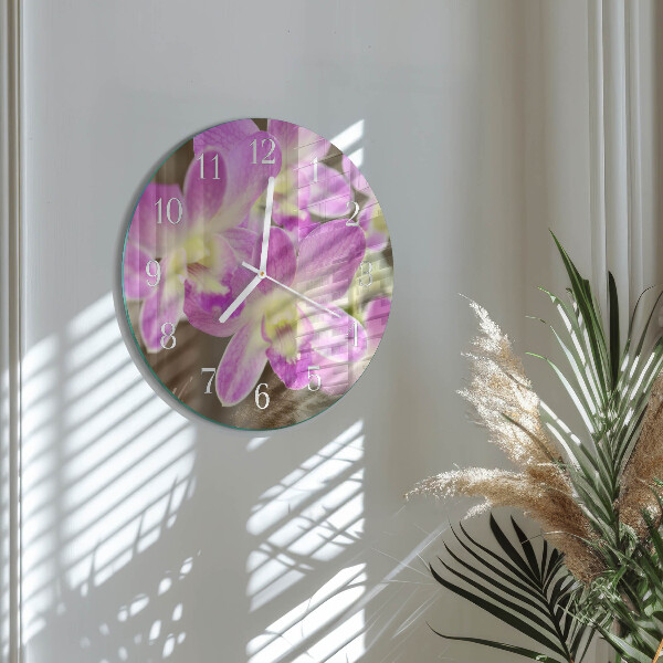 Reloj de pared redondo Flores