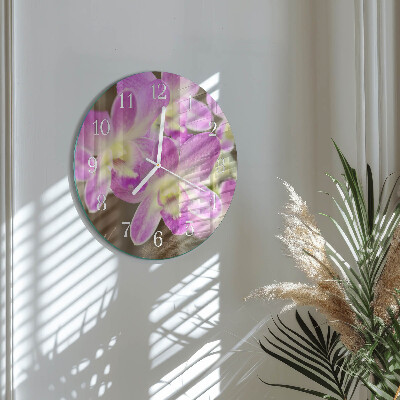 Reloj de pared redondo Flores