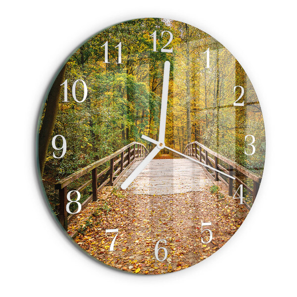 Reloj de pared redondo Puente del bosque