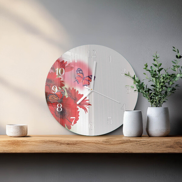 Reloj de pared redondo Gerbera