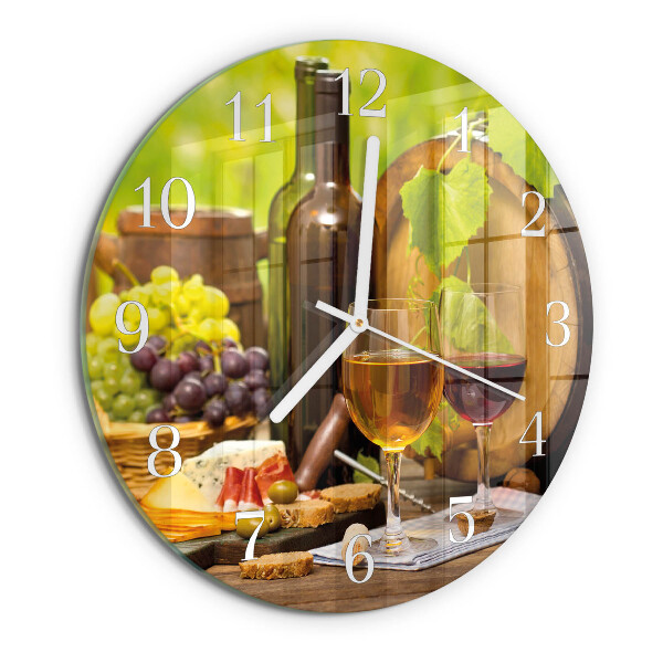 Reloj de pared redondo Uvas para vino