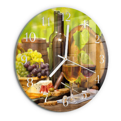Reloj de pared redondo Uvas para vino