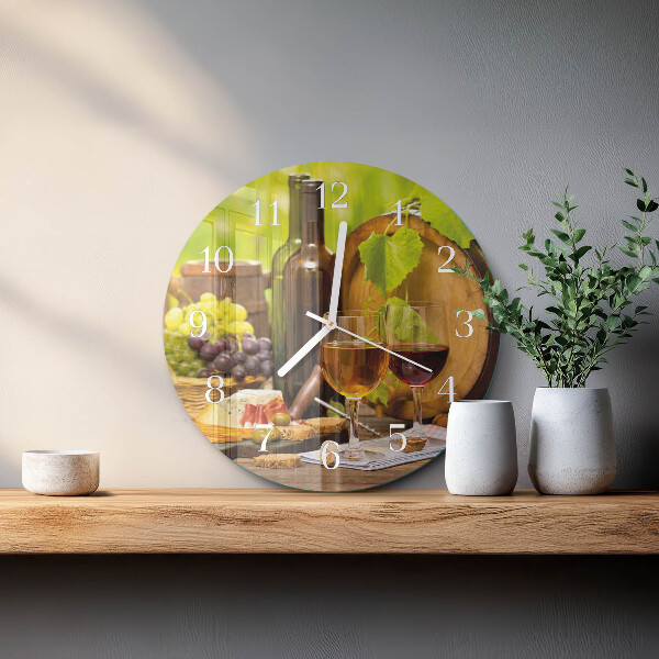 Reloj de pared redondo Uvas para vino