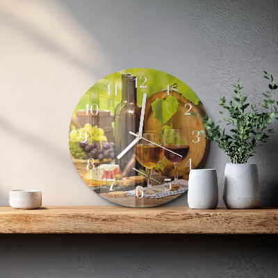 Reloj de pared redondo Uvas para vino