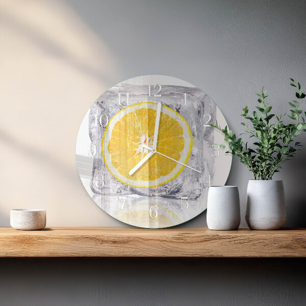Reloj de pared redondo Helado de naranja