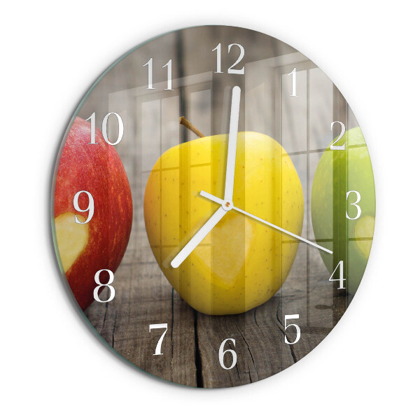 Reloj de pared redondo Manzanas