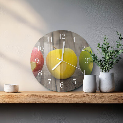 Reloj de pared redondo Manzanas