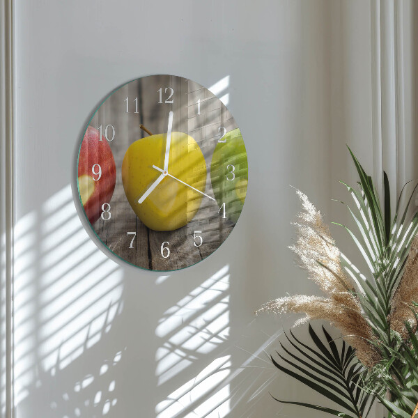 Reloj de pared redondo Manzanas