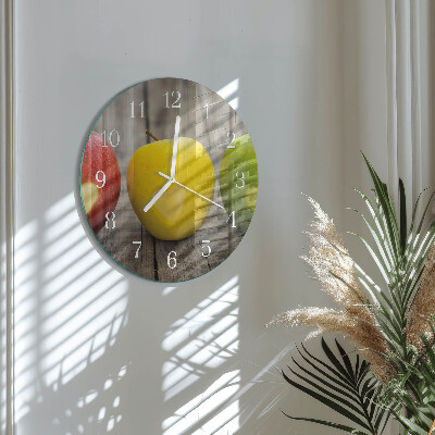 Reloj de pared redondo Manzanas