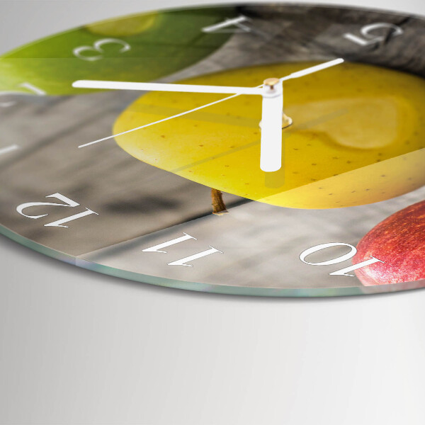 Reloj de pared redondo Manzanas