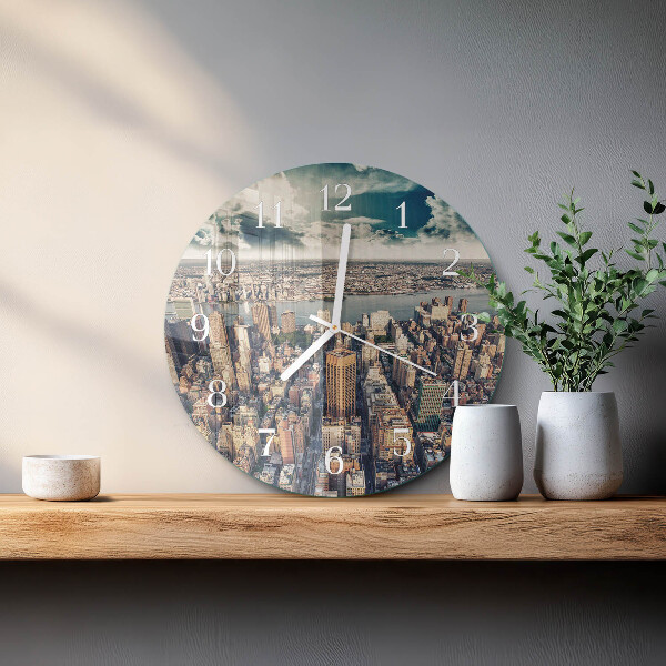 Reloj de pared redondo Nueva York