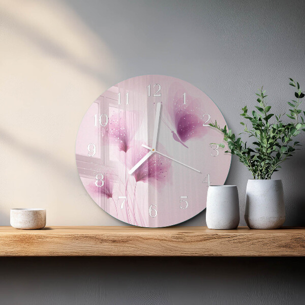 Reloj de pared redondo Flores
